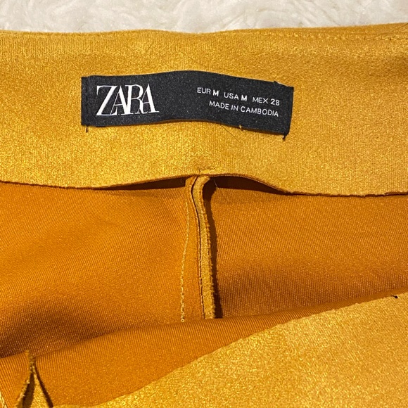 Zara mustard skort faux suede size medium - Picture 5 of 6